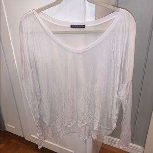 brandy white v neck